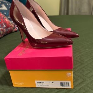 Kate Spade Licorice.. Red Chestnut Patent leather..4” heels